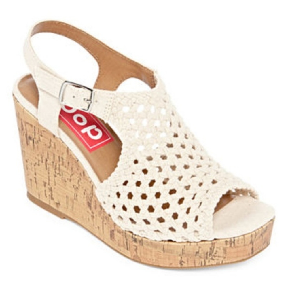 Pop Evie Wedge crochet sandals size 8.5 M